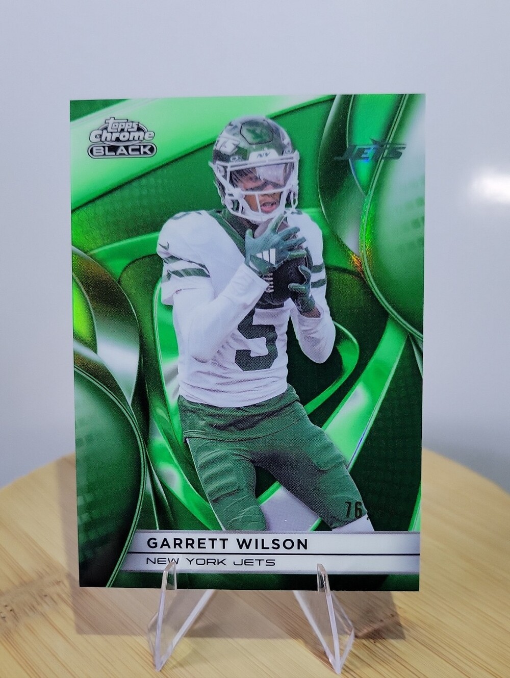 Topps Chrome Black Garrett Wilson New York Jets #77 Serial Numbered 76/99